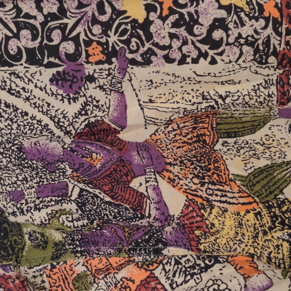 Funky 1980s Vintage Short Sleeve Button Down - Picture 3 of 5